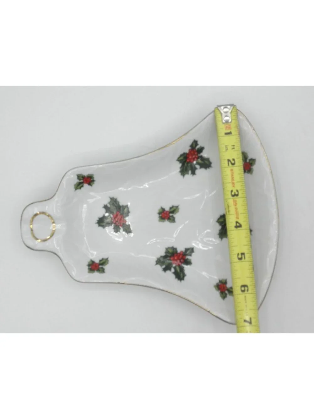 Holly by Lefton Bell Shaped Plate and Trinket/Candy Dish Hand-painted Cardinal